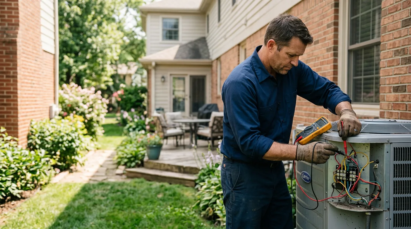 HVAC technician working near Red Creek, NY